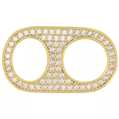 20x12mm Can cap spacer with Zircon - Gold Tone x1
