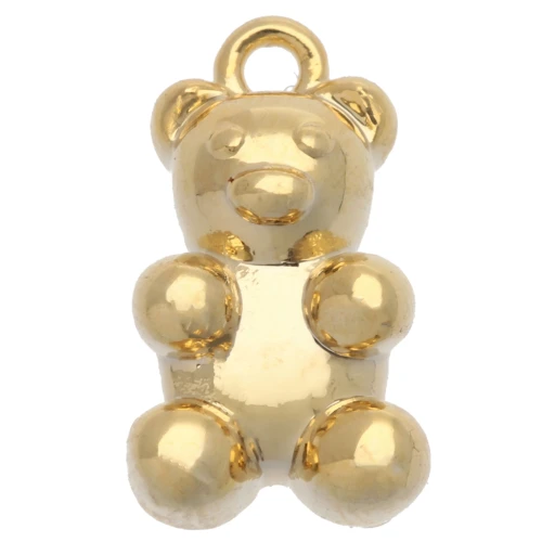 14x8mm Charm Bear - Gold Tone x1