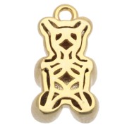 14x8mm Charm Bear - Gold Tone x1