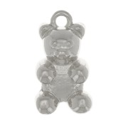 14x8mm Charm Bear - Rhodium x1|raw }}