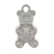 14x8mm Charm Bear - Rhodium x1