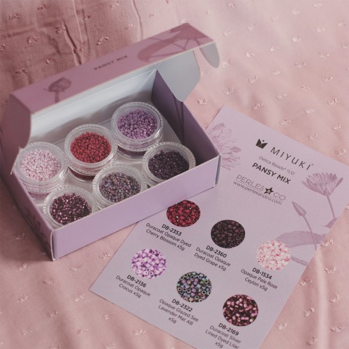 Miyuki Beads Kit By Perles & Co - Miyuki Delica 11/0 Pansy Mix x1