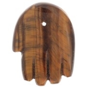 20.5x15mm Hand pendant in gemstone - Tiger Eye x1|raw }}