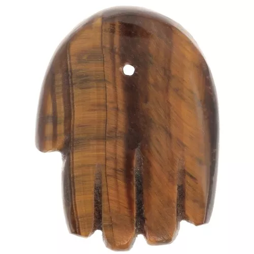 20.5x15mm Hand pendant in gemstone - Tiger Eye x1