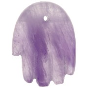 20.5x15mm Hand pendant in gemstone - Amethyst x1|raw }}