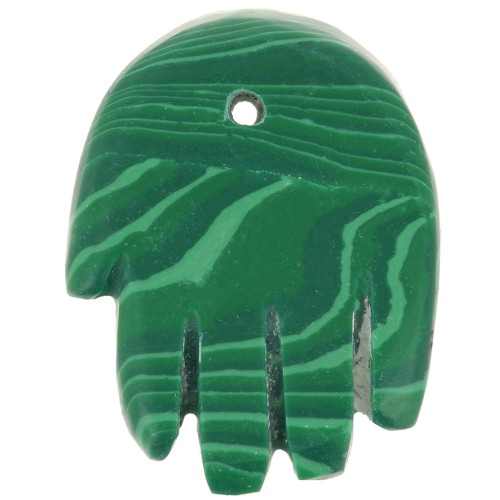 20.5x15mm Hand pendant in imitation gemstone - Malachite x1