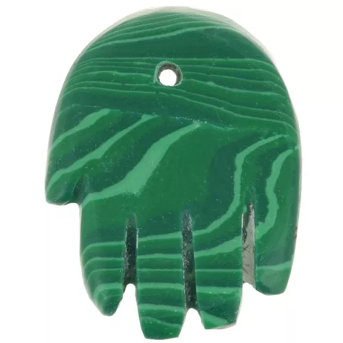 20.5x15mm Hand pendant in imitation gemstone - Malachite x1