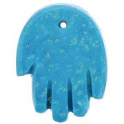 20.5x15mm Hand pendant in imitation gemstone - Turquoise x1|raw }}