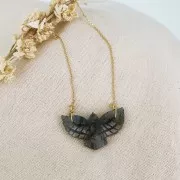 42x24mm Eagle Gemstone spacer - Amazonite x1