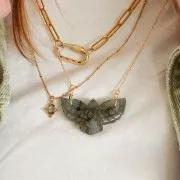 42x24mm Eagle Gemstone spacer - Labradorite x1