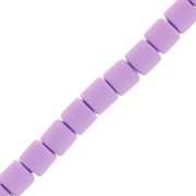 6x6.2mm Heishi style polymer clay tube beads - Lilac x39cm|raw }}