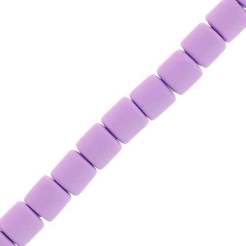 6x6.2mm Heishi style polymer clay tube beads - Lilac x39cm