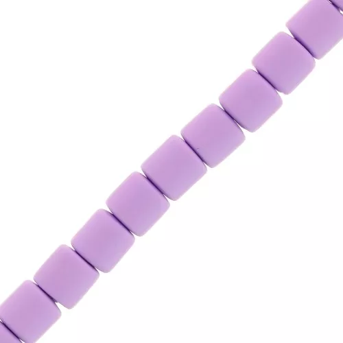 6x6.2mm Heishi style polymer clay tube beads - Lilac x39cm