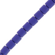 6x6.2mm Heishi style polymer clay tube beads - Dark Blue x39cm|raw }}