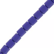 6x6.2mm Heishi style polymer clay tube beads - Dark Blue x39cm