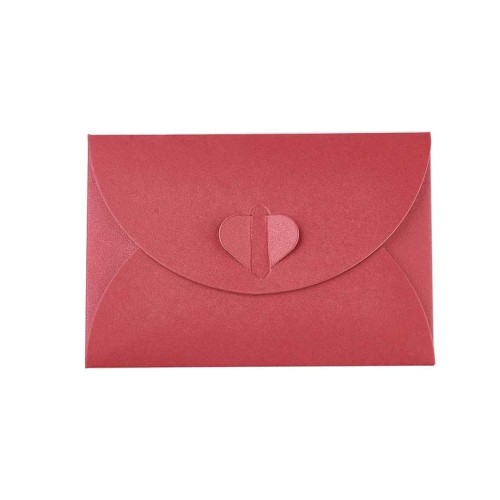 10.5x7cm Paper Heart Envelope - Red x1