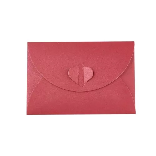 10.5x7cm Paper Heart Envelope - Red x1