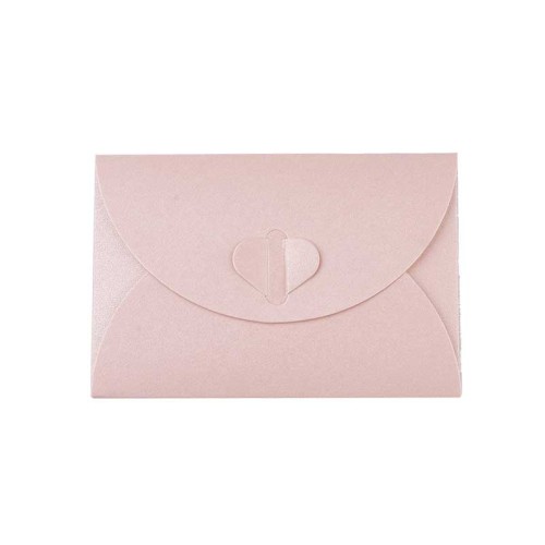 10.5x7cm Paper Heart Envelope - Pearly Pink x1