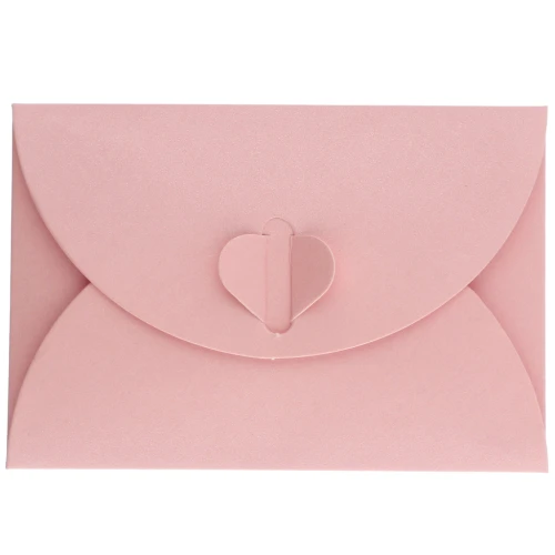 10.5x7cm Paper Heart Envelope - Pearly Pink x1