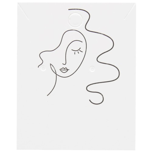 6x5cm Set of 20 jewellery holder cards Earrings and necklaces Women's pattern x1