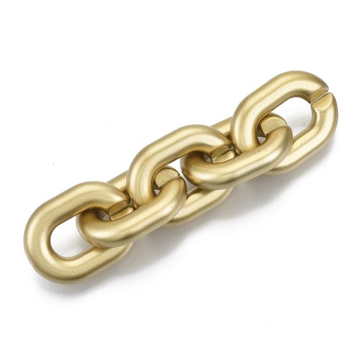 24x18mm Oval Links - Matt Gold x10