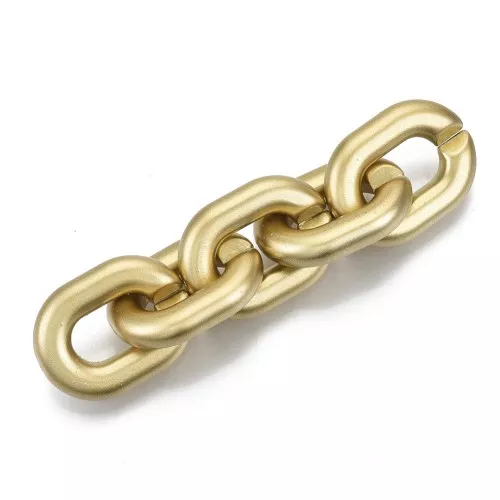 24x18mm Oval Links - Matt Gold x10