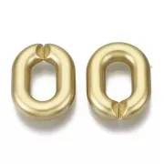 24x18mm Oval Links - Matt Gold x10