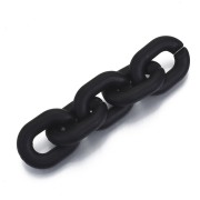 24x18mm Oval Links - Matt Black Opaque x10|raw }}