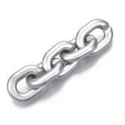 24x18mm Oval Links - Matt Silver x10|raw }}