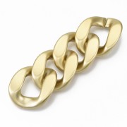 39.5x32mm Oval Twisted Acrylic Link - Gold Mat x1|raw }}