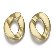 30x21mm Oval Twisted Acrylic Link - Matte Gold x1