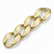 37x26mm Oval Twisted Acrylic Link - Matt Gold x1
