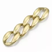 37x26mm Oval Twisted Acrylic Link - Matt Gold x1