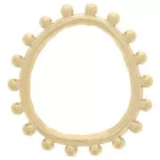 20x19mm Stainless Steel 316L irregular pendant with small balls - GOLD Tone x1