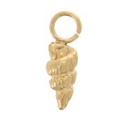 Mini Shell Charm 9x3 mm - 304 Gold Stainless Steel x1