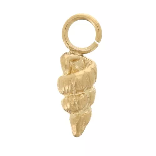 Mini Shell Charm 9x3 mm - 304 Gold Stainless Steel x1