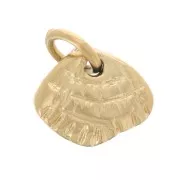 5x6mm Stainless Steel 316L Mini Shell Charm - Gold Tone x1