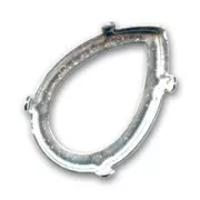 Cabochon setting PureCrystal 4327 Pear-shaped 30x20mm Silver-colored