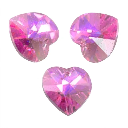 PureCrystal 6228 Hearts Rose AB 10,3x10mm x6
