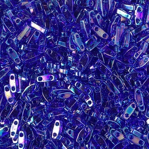 5x1.2x1.9mm Miyuki Quarter Tila Beads QTL-177 - Transparent Cobalt AB x10g