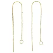 Stainless steel 304 Venetian mesh earrings 38 + 43mm - Gold Tone x2