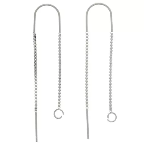 Stainless steel 304 Venetian mesh earrings 38 + 43mm x2