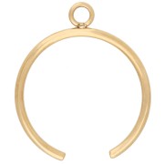 Delicate ring with a closed band - Size 57 - Gold-plated 304 stainless steel