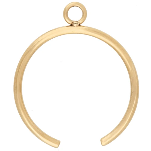 Delicate ring with a closed band - Size 57 - Gold-plated 304 stainless steel