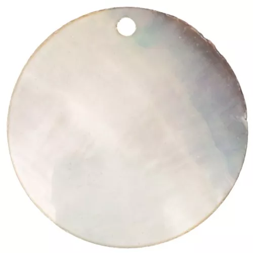 20 mm round mother-of-pearl sequins - Natural x20