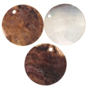 20 mm round mother-of-pearl sequins - Natural x20