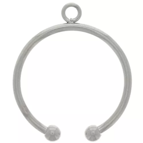 Stainless steel 304 Thin adjustable ring with balls Size 58 to 62 x1