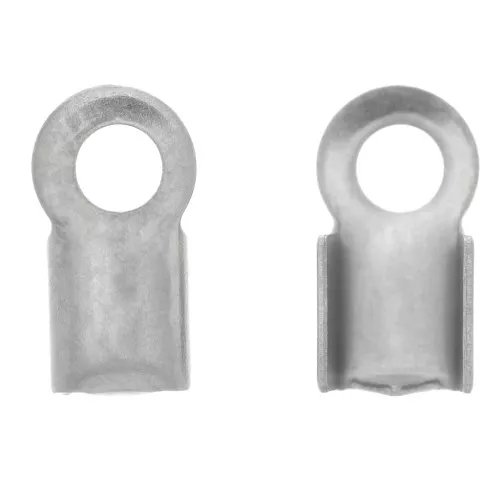 3 mm cord crimp ends - 304 stainless steel x4