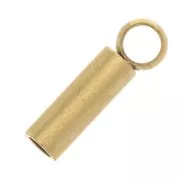 303 Stainless Steel 1mm Cord ends - Gold Tone x4