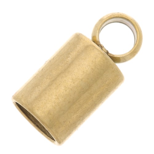 303 Stainless Steel 3mm Cord ends - Gold Tone x4